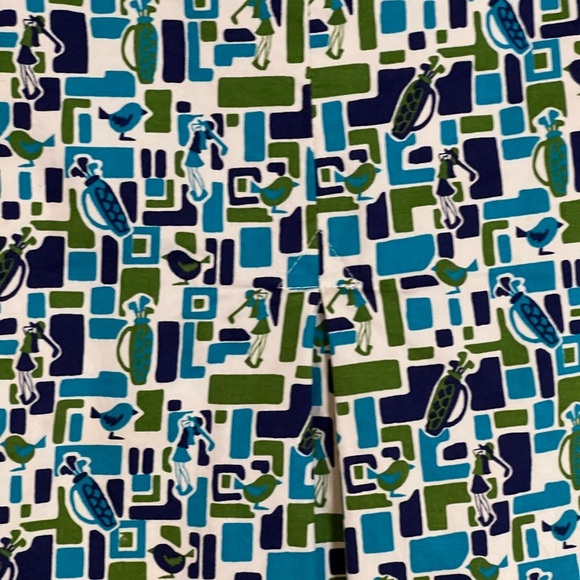 Liz Golf Midcentury Palm Sprigs Print Claiborne Skort/Skirt Size 12 - Picture 3 of 10